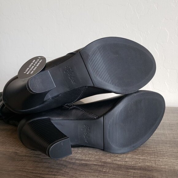 Style & Co Sachi Block Heel Mid-Shaft Slouchy Boots Faux Black 8.5 Wide Calf NEW - Picture 9 of 11